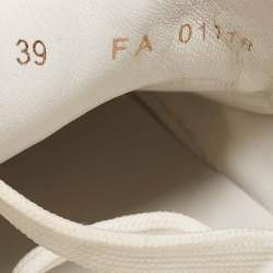 Louis Vuitton White/Pink Leather Time Out Low Top Sneakers Size 39