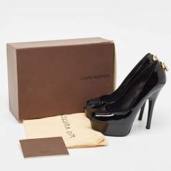Pre Owned Louis Vuitton Black Patent Leather Oh Really! Pumps Size 37.5