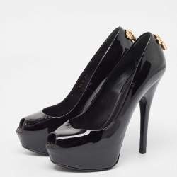 Pre Owned Louis Vuitton Black Patent Leather Oh Really! Pumps Size 37.5
