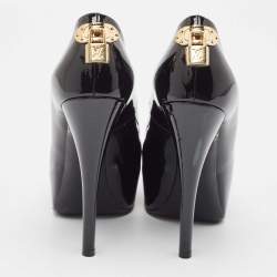 Pre Owned Louis Vuitton Black Patent Leather Oh Really! Pumps Size 37.5