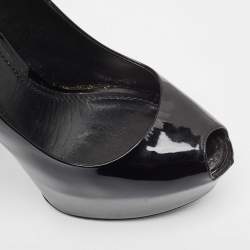 Pre Owned Louis Vuitton Black Patent Leather Oh Really! Pumps Size 37.5
