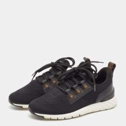 Louis Vuitton Black Fabric and Monogram Canvas Aftergame Sneakers Size 39