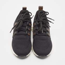 Louis Vuitton Black Fabric and Monogram Canvas Aftergame Sneakers Size 39