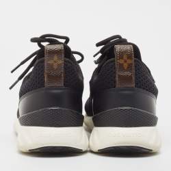 Louis Vuitton Black Fabric and Monogram Canvas Aftergame Sneakers Size 39