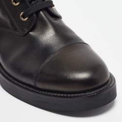 Louis Vuitton Two Tone Leather Wonderland Flat Ranger Boots Size 37