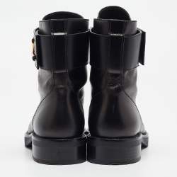 Louis Vuitton Two Tone Leather Wonderland Flat Ranger Boots Size 37