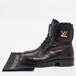 Louis Vuitton Two Tone Leather Wonderland Flat Ranger Boots Size 37
