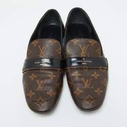 Louis Vuitton Monogram Coated Canvas Upper Case Loafers Size 40