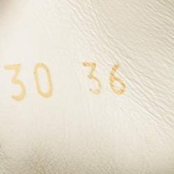 Pre Owned Louis Vuitton White Leather V Logo Lace Up Sneakers Size 36