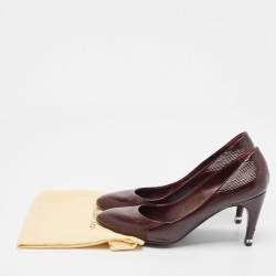 Pre Owned Louis Vuitton Brown Patent Epi Leather Joyce Pumps Size 39