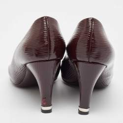 Pre Owned Louis Vuitton Brown Patent Epi Leather Joyce Pumps Size 39