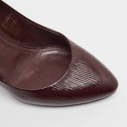 Pre Owned Louis Vuitton Brown Patent Epi Leather Joyce Pumps Size 39