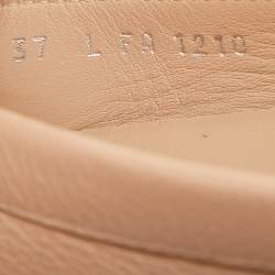 Pre Owned Louis Vuitton Pink Leather Dauphine Loafers Size 37