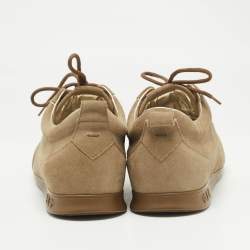 Louis Vuitton Brown Suede Low Top Sneakers Size 38