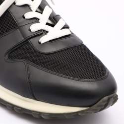 Louis Vuitton Black Leather and Mesh Run Away Low Top Sneakers Size 41