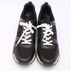 Louis Vuitton Black Leather and Mesh Run Away Low Top Sneakers Size 41
