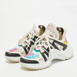 Louis Vuitton Multicolor Fabric and Leather Archlight High Top Sneakers Size 37.5