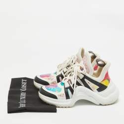 Louis Vuitton Multicolor Fabric and Leather Archlight High Top Sneakers Size 37.5