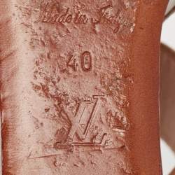 مملوكة مسبقًا Louis Vuitton Brown Leather Vedette Wedge Sandals Size 40