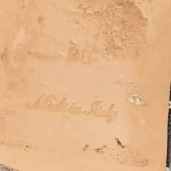 Pre Owned Louis Vuitton Blue Monogram Denim Flat Slides Size 38