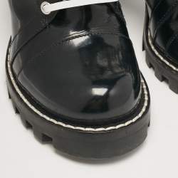 Louis Vuitton Black Leather Star Trail Ankle Boots Size 38.5