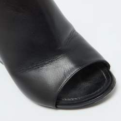 Louis Vuitton Black Leather Mules Size 38.5