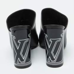 Louis Vuitton Black Leather Mules Size 38.5