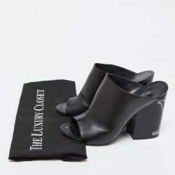 Louis Vuitton Black Leather Mules Size 38.5
