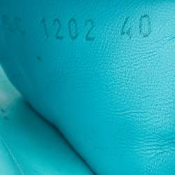 Louis Vuitton Blue Nylon Pool Pillow Flat Sandals Size 40