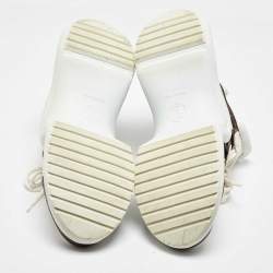 Louis Vuitton White/Brown Monogram Canvas and Mesh Archlight Low Top Sneakers Size 39.5