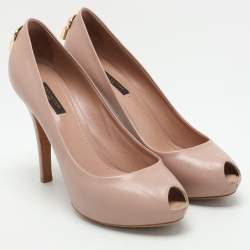 Louis Vuitton Beige Leather Oh Really! Pumps Size 38