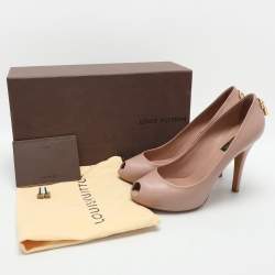 Louis Vuitton Beige Leather Oh Really! Pumps Size 38