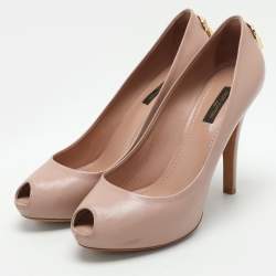 Louis Vuitton Beige Leather Oh Really! Pumps Size 38