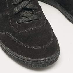 Louis Vuitton Black Neoprene and Suede Wedge Sneakers Size 38