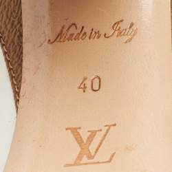 Louis Vuitton White/Brown Leather and Monogram Canvas Matchmake Pumps Size 40