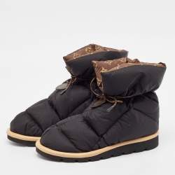 Louis Vuitton Black Nylon Snow Boots Size 39