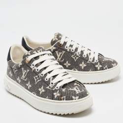 Louis Vuitton Two Tone Monogram Canvas Time Out Sneakers Size 37