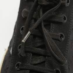 Louis Vuitton Black Monogram Suede Low Top Sneakers Size 39