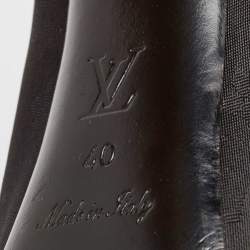 Louis Vuitton Black/Orange Canvas and Patent Leather Pumps Size 40