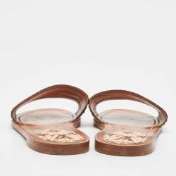 مملوكة مسبقًا Louis Vuitton Multicolor Canvas and Leather Lock It Flat Sandals Size 40