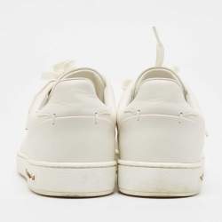 Louis Vuitton White Leather Frontrow Lace Up Sneakers Size 36