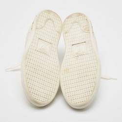 Louis Vuitton White Leather Frontrow Lace Up Sneakers Size 36