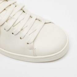 Louis Vuitton White Leather Frontrow Lace Up Sneakers Size 36