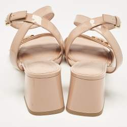Louis Vuitton Pink Patent Leather Shake Sandals Size 40