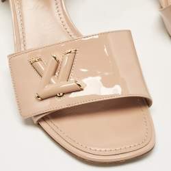 Louis Vuitton Pink Patent Leather Shake Sandals Size 40
