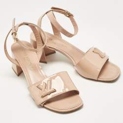 Louis Vuitton Pink Patent Leather Shake Sandals Size 40