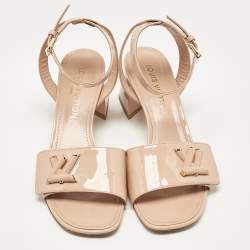 Louis Vuitton Pink Patent Leather Shake Sandals Size 40