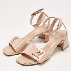 Louis Vuitton Pink Patent Leather Shake Sandals Size 40