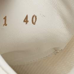 Louis Vuitton White/Brown Monogram Canvas and Leather Run Away Low Top Sneakers Size 40