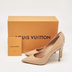 Louis Vuitton Beige Patent Leather Eyeline Pumps Size 37